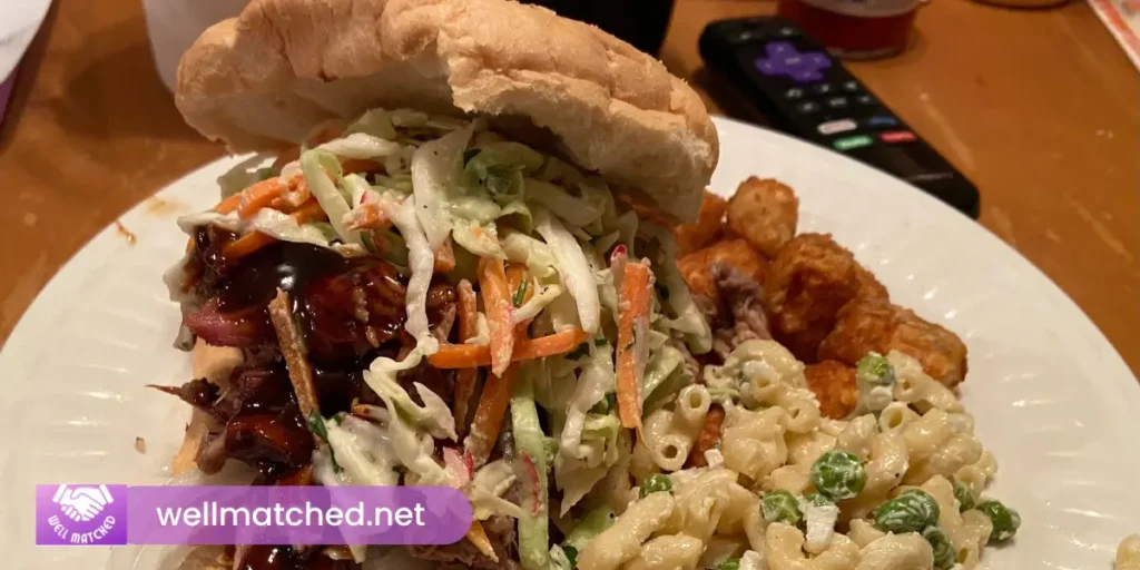 BBQ Pulled Pork Sandwiches with Pasta Salad