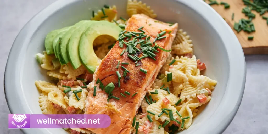 Balsamic Glazed Salmon with Pasta Salad