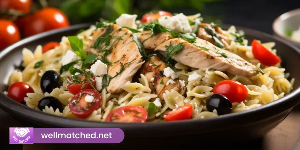 Grilled Lemon Herb Chicken with Pasta Salad